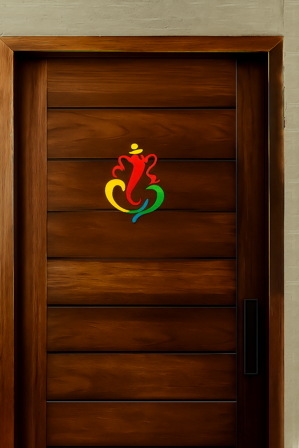Abstract Ganesha MDF cutout wall hanging for home entrance and pooja room décor