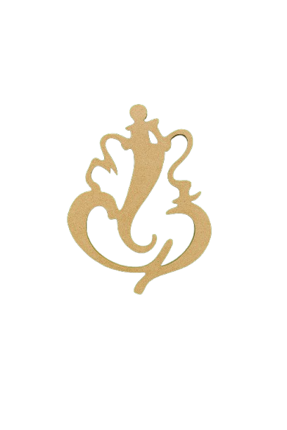 Abstract Ganesha MDF cutout wall hanging for home entrance and pooja room décor