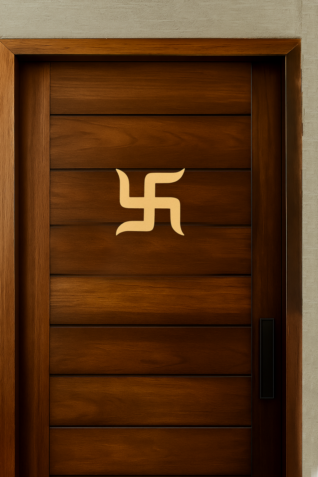 Swastik MDF cutout for home entrance, pooja room, and Diwali decoration
