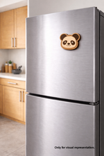 MDF panda DIY fridge magnet painted craft cutout for painting, mounted on fridge