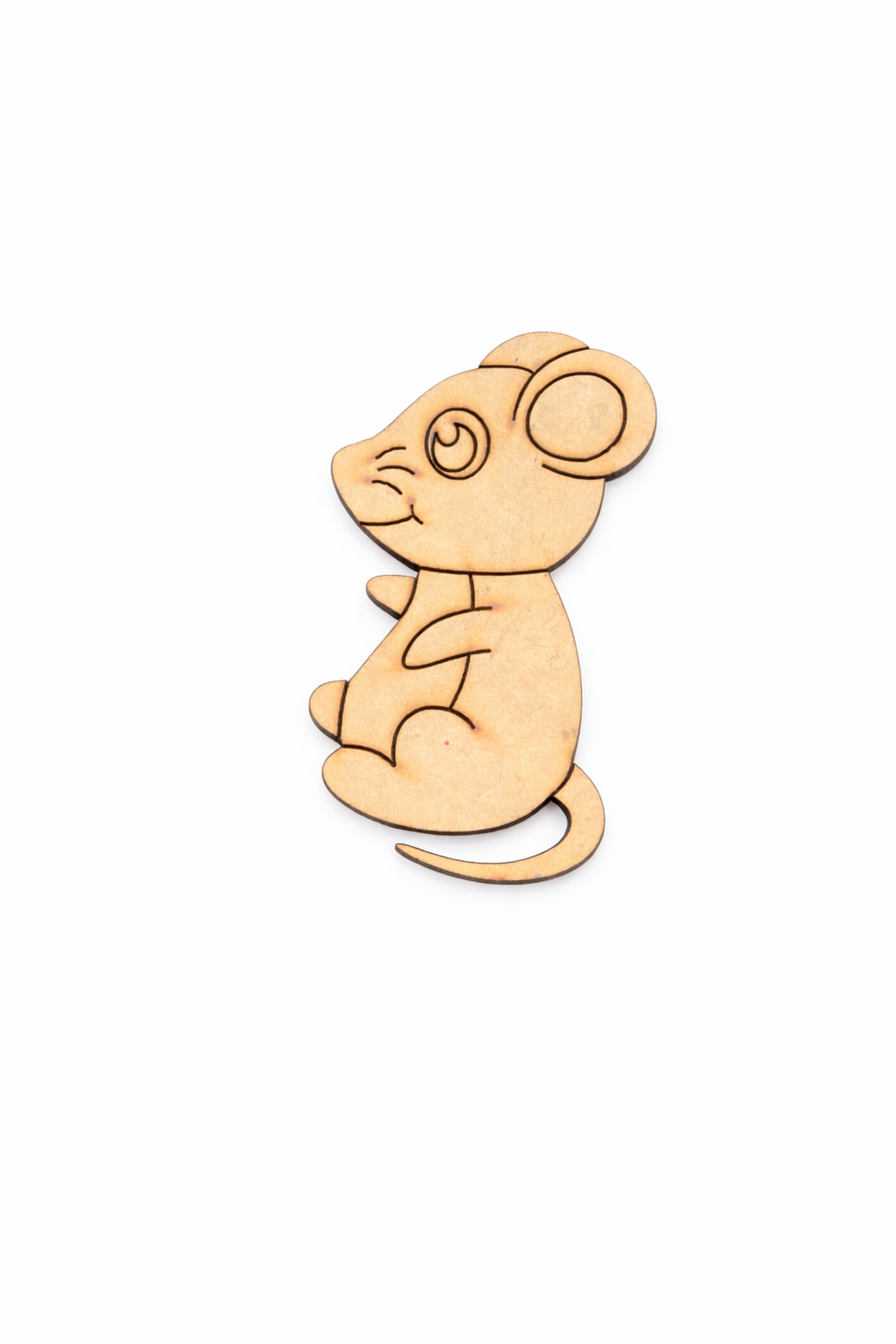 MDF mouse DIY fridge magnet unpainted craft cutout for painting and decoration