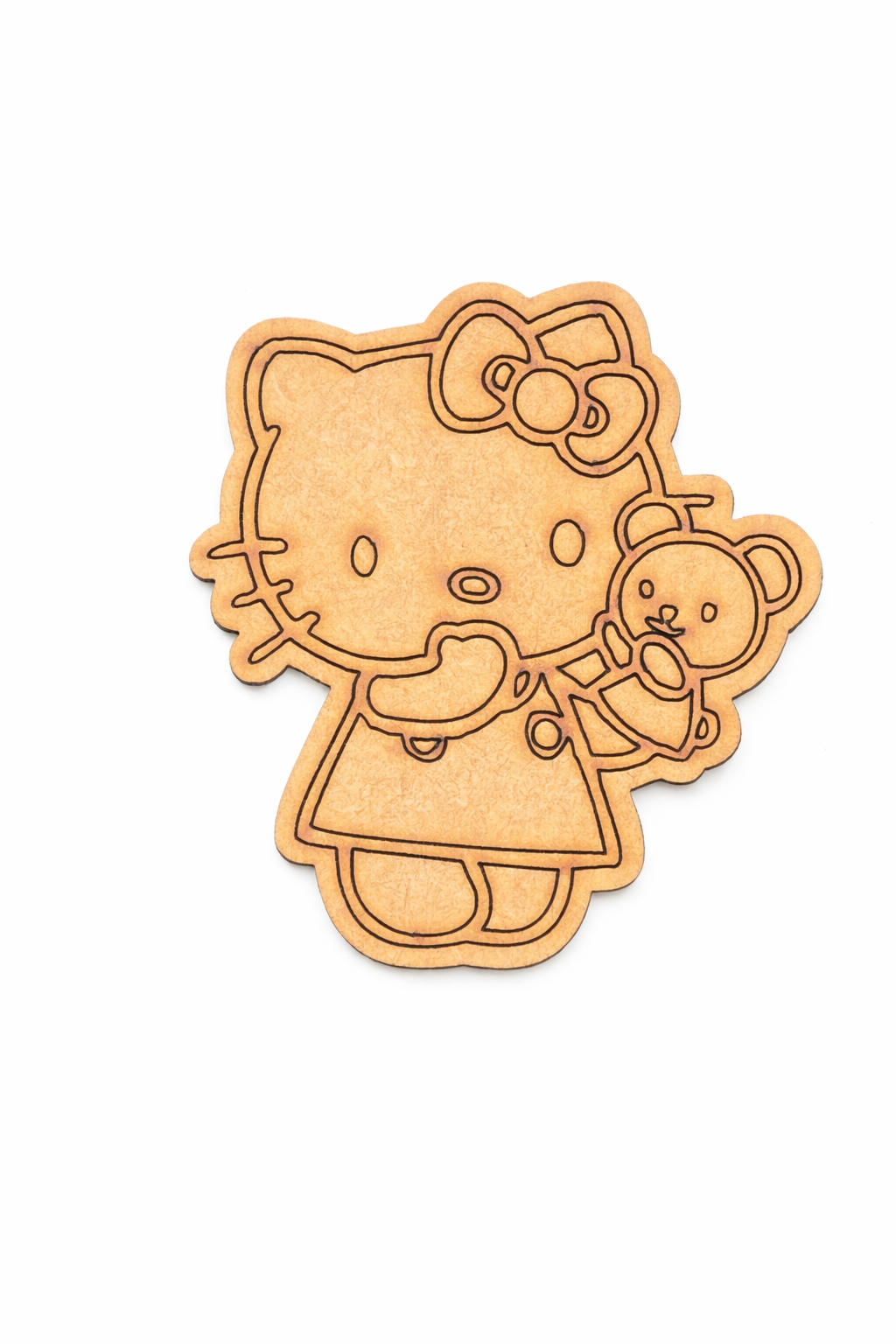 MDF cute girl DIY fridge magnet unpainted craft cutout for painting and decoration