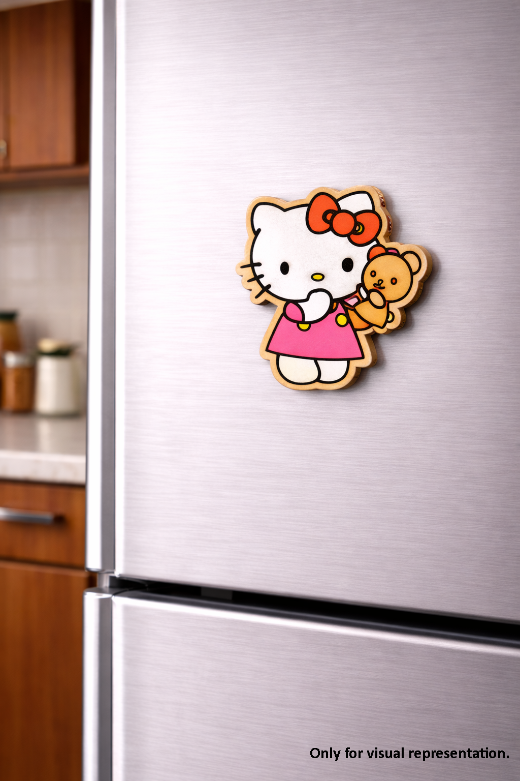 MDF cute girl DIY fridge magnet painted craft cutout for painting and decoration mounted on fridge 