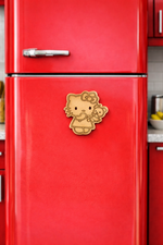 MDF cute girl DIY fridge magnet unpainted craft cutout for painting and decoration mounted on fridge 