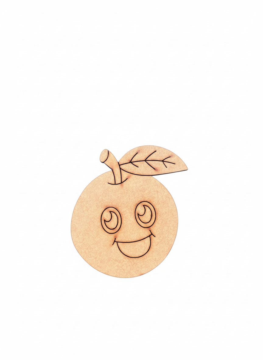 MDF apple DIY fridge magnet unpainted craft cutout for painting and decoration