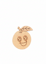 MDF apple DIY fridge magnet unpainted craft cutout for painting and decoration