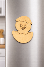MDF chick DIY fridge magnet unpainted craft cutout for painting and decoration mounted on fridge 