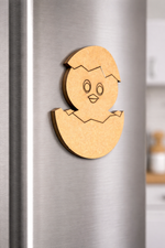 MDF chick DIY fridge magnet unpainted craft cutout for painting and decoration mounted on fridge 