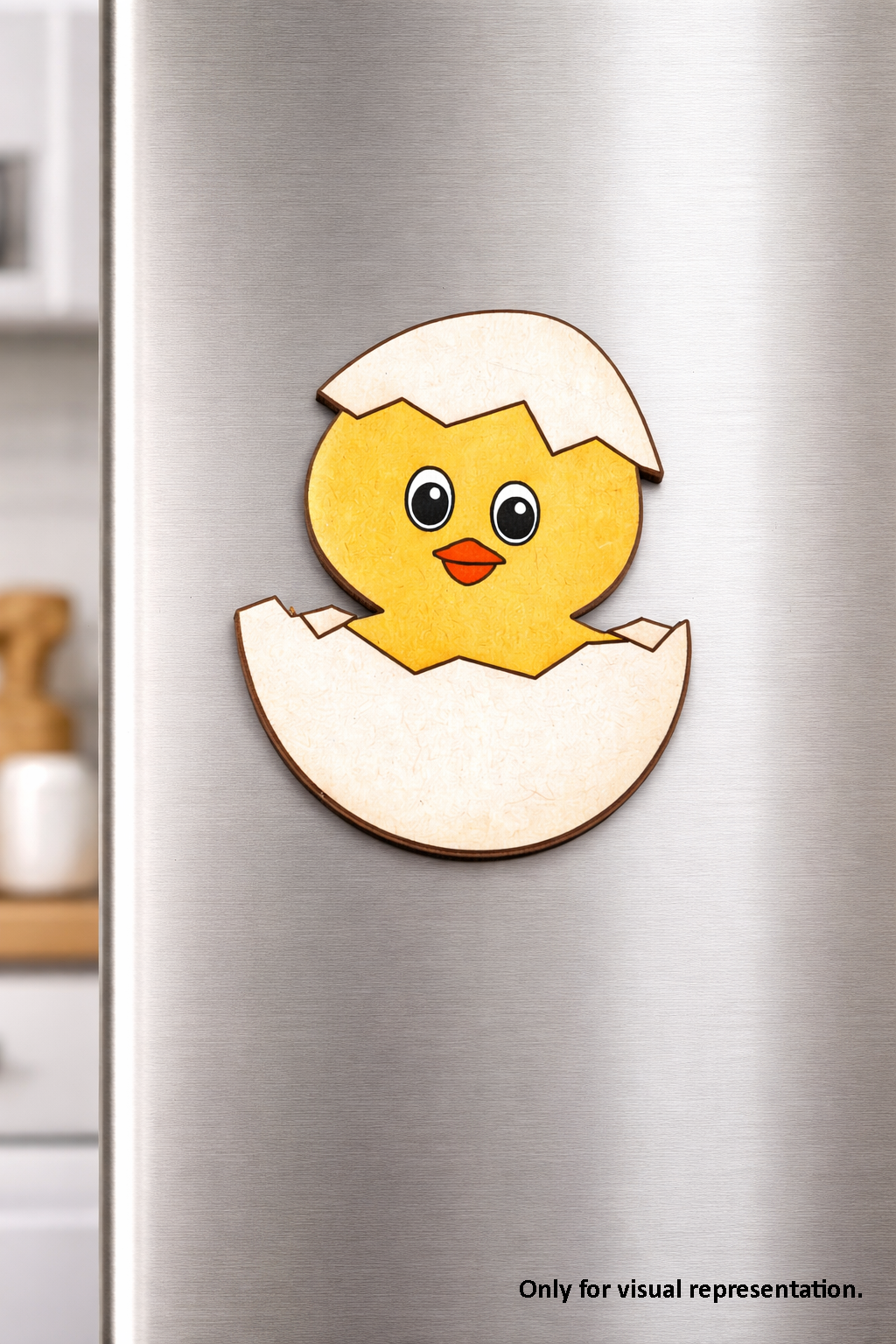 MDF chick DIY fridge magnet painted craft cutout for painting and decoration mounted on fridge 