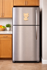 MDF fox DIY fridge magnet unpainted craft cutout for painting and decoration mounted on fridge