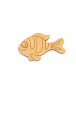 MDF fish DIY fridge magnet unpainted craft cutout for home decor