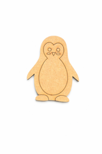 MDF penguin DIY fridge magnet unpainted craft cutout for home decor