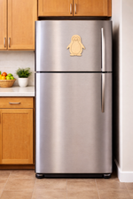 MDF penguin DIY fridge magnet unpainted craft cutout for home decor mounted on fridge 