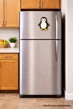 MDF penguin DIY fridge magnet painted craft cutout for home decor mounted on fridge 