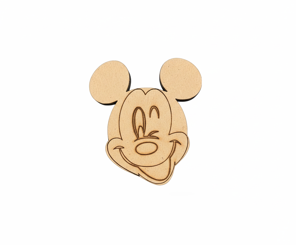 MDF cartoon mouse DIY fridge magnet unpainted craft cutout for home decor