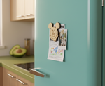 MDF cartoon mouse DIY fridge magnet unpainted craft cutout for home decor mounted on fridge 