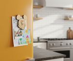 MDF cartoon mouse DIY fridge magnet unpainted craft cutout for home decor mounted on fridge 