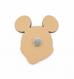 bavkside of MDF cartoon mouse DIY fridge magnet unpainted craft cutout for home decor