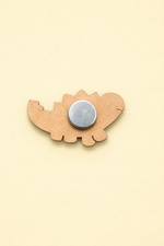 backside of MDF dinosaur DIY fridge magnet unpainted craft cutout for home decor