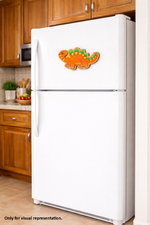 MDF dinosaur DIY fridge magnet painted craft cutout for home decor mounted on fridge
