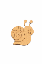 MDF snail DIY fridge magnet unpainted craft cutout for home decor