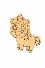 MDF unicorn DIY fridge magnet unpainted craft cutout for home decor