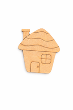 MDF house DIY fridge magnet unpainted craft cutout for home decor