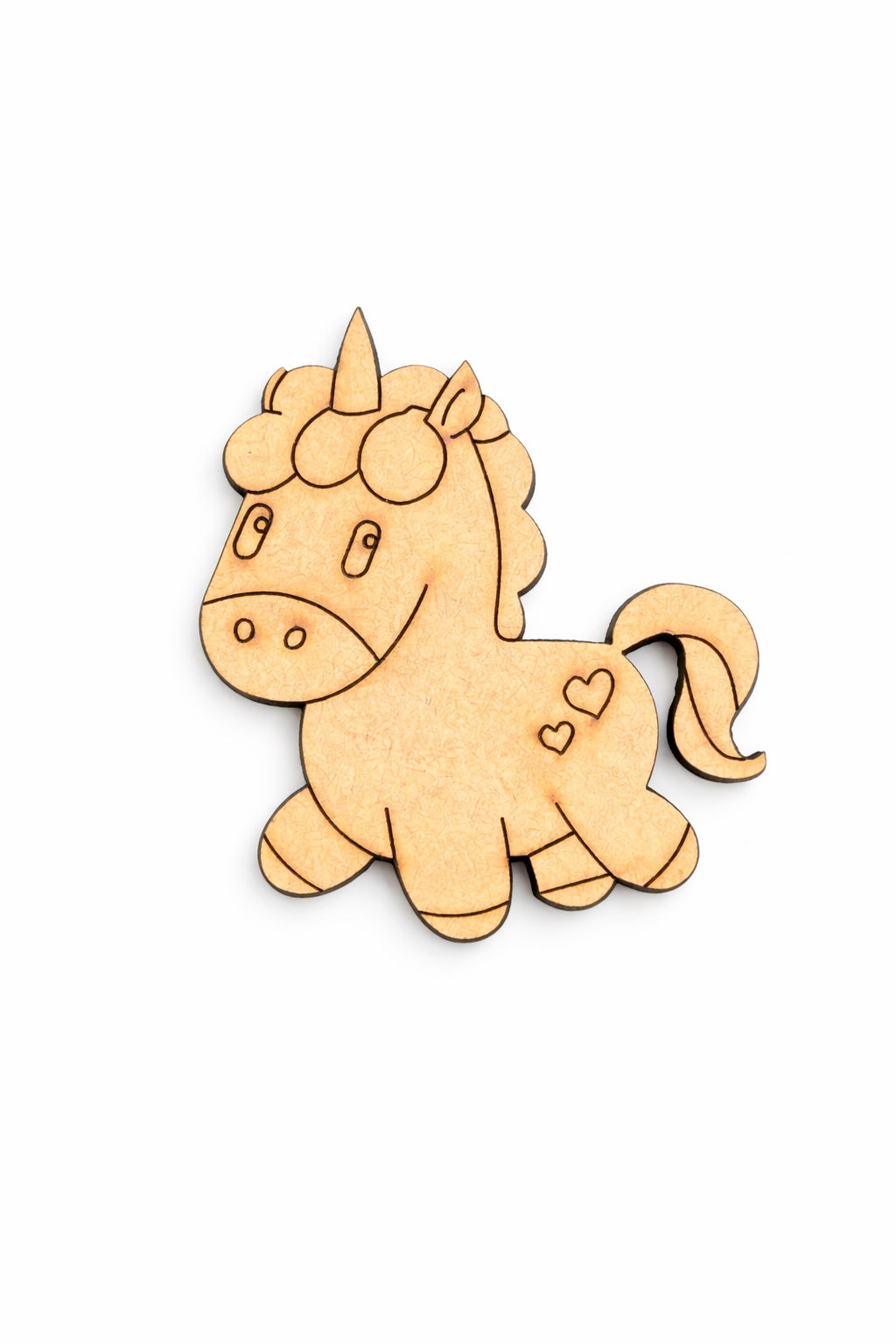 MDF cute unicorn DIY fridge magnet unpainted craft cutout for home decor