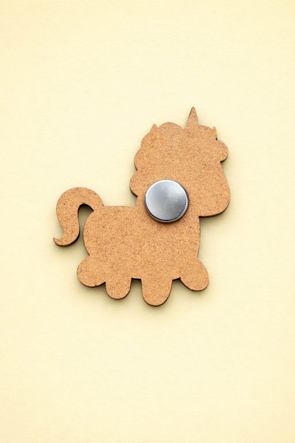backside MDF cute unicorn DIY fridge magnet unpainted craft cutout for home decor