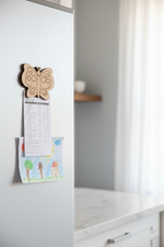 MDF Butterfly Fridge Magnet DIY Craft Cutout Decor Gift Sets unpainted laser cut base, mounted on fridge 