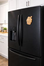 MDF Ice Cream Fridge Magnet DIY Craft Cutout Decor Gift Sets unpainted laser cut base, mounted on fridge