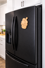 MDF Ice Cream Fridge Magnet DIY Craft Cutout Decor Gift Sets unpainted laser cut base, mounted on fridge