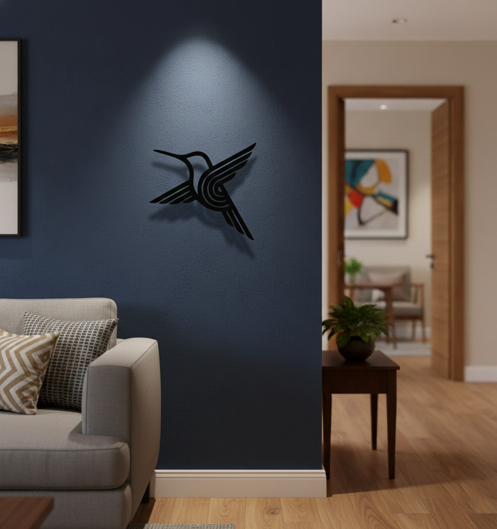 Hummingbird MDF Wall Decor for Modern Home Interior