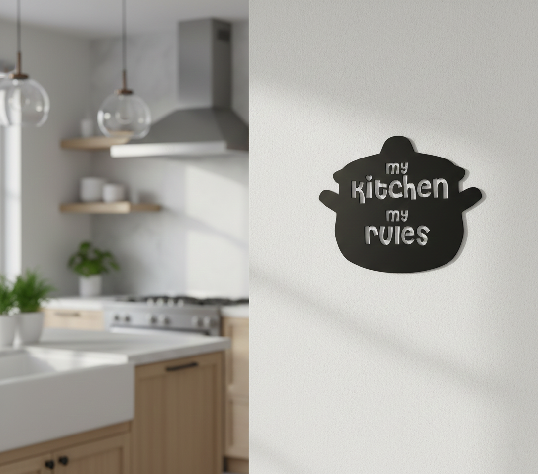 MDF Wall Decor for Modern Kitchen