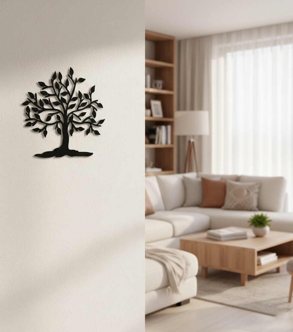 Tree MDF Wall Decor for Living Room Interior