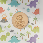 DIY dinosaur in egg pre-marked MDF base for kids’ painting and craft activities.