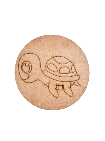 Kids Turtle Craft Base for Coloring and Decoration