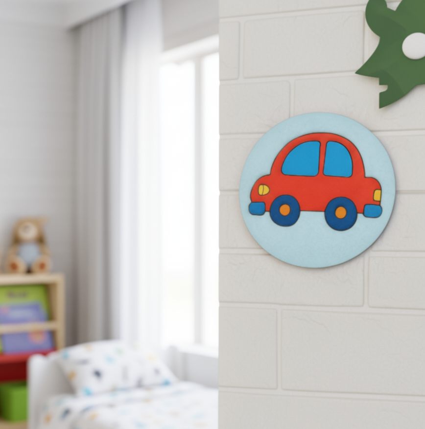 DIY MDF Car Pre-Marked Base for Kids Craft and Painting