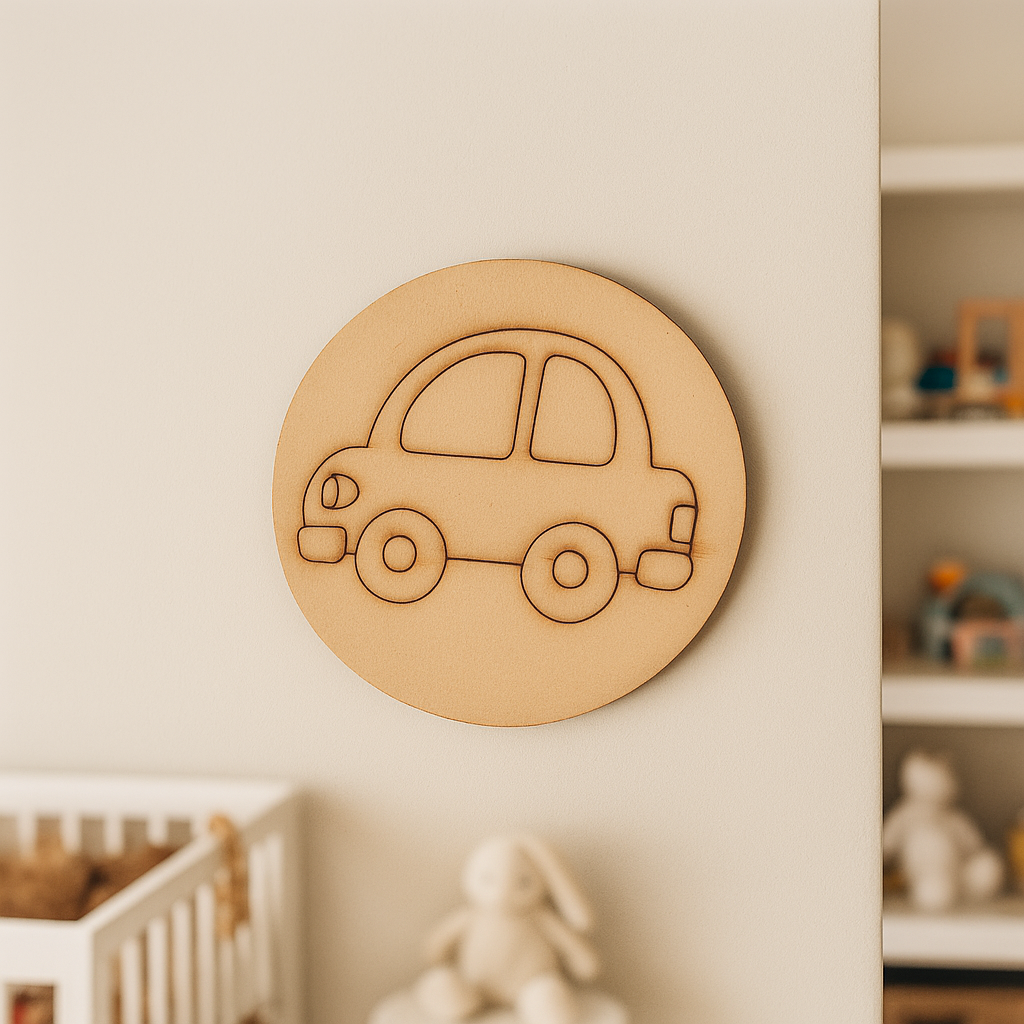 DIY MDF Car Pre-Marked Base for Kids Craft and Painting