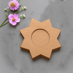 Flower shape MDF tea light candle holder 