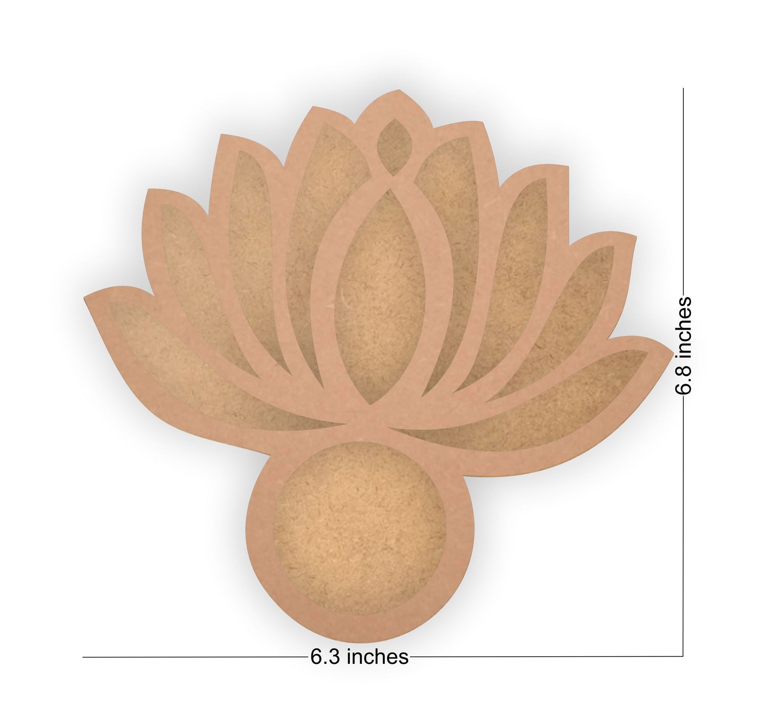 Lotus  Shape MDF Tea Light Holder