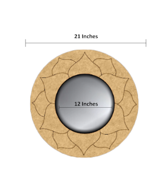 DIY Lotus Petal MDF Mirror Frame