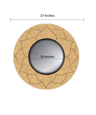 DIY Lotus Petal MDF Mirror Frame