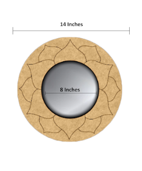 DIY Lotus Petal MDF Mirror Frame