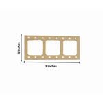Measurement chart showing a rectangular wooden frame with dimensions labeled.