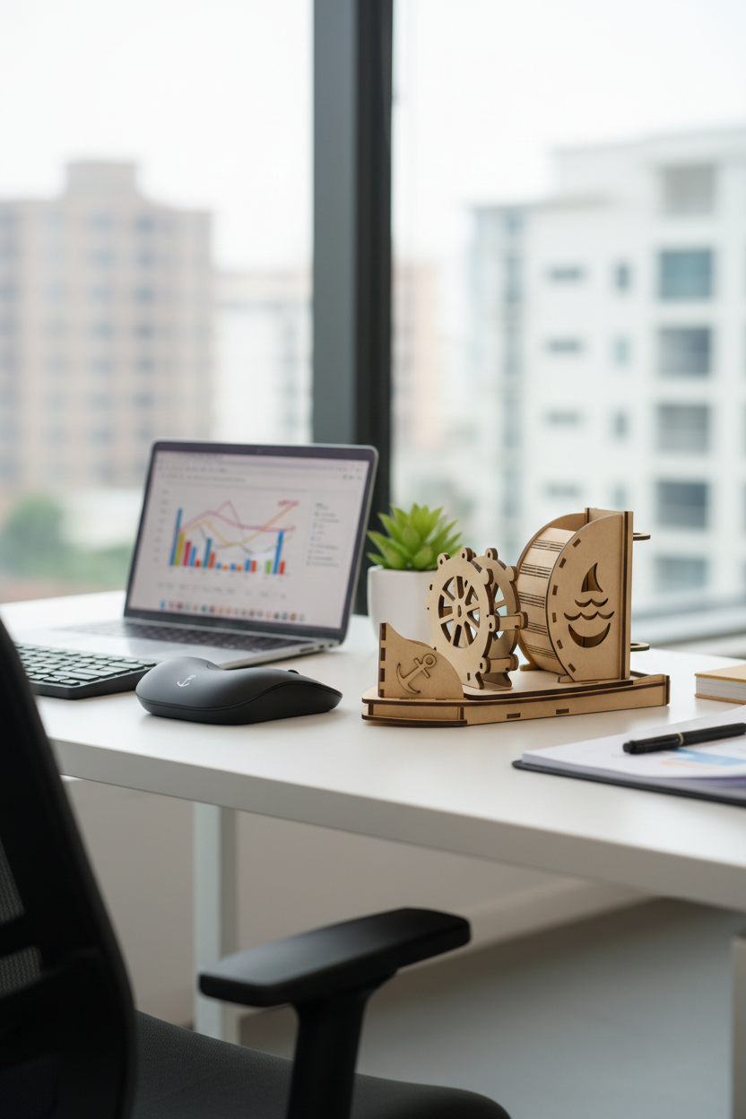 DIY MDF Nautical Desk Organizer