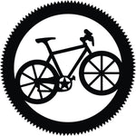 MDF bicycle wall art featuring a circular design with intricate detailing, perfect for modern interiors. The image focuses on the product in zoomed mode.