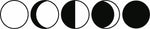 The image is the enlarged picture of the product. Minimalist moon phase wall art .