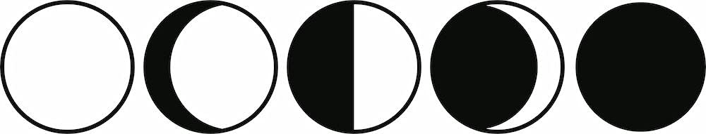 The image is the enlarged picture of the product. Minimalist moon phase wall art .