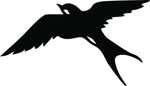 Black flying bird wall decor featuring a silhouette of a bird mid-flight, the enlarged image of the product.